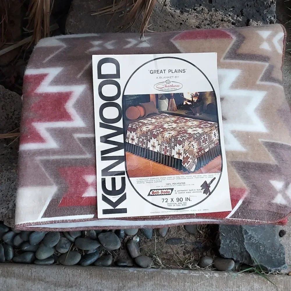 Vintage Chatham Kenwood Great Plains Blanket 72×90
